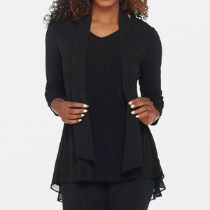 Susan Graver Liquid Knit Peplum Back Top 3X L1202